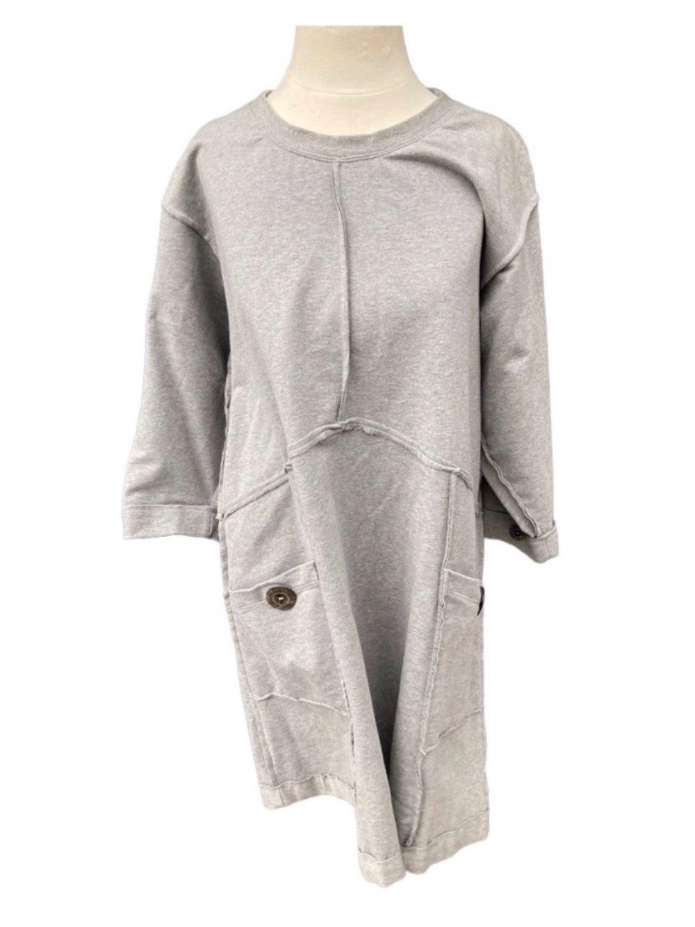 Neon Buddha Light Gray Casual Sweatshirt Dress